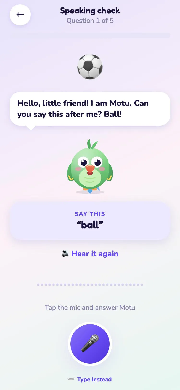 Speaking check